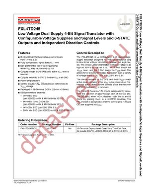 FXL4TD245BQX datasheet  